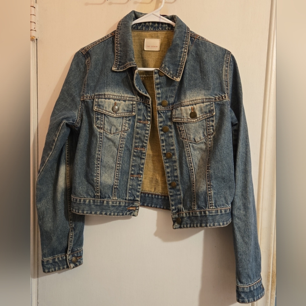 TRF Denim Blue Denim Jacket